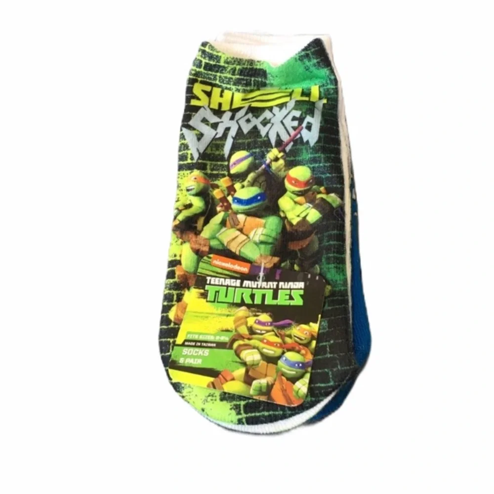 Teenage Mutant Ninja Turtle Socks, 5 Pack, Green